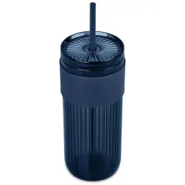 Serendipio Mayfair Plastic Tumbler & Straw Navy Top
